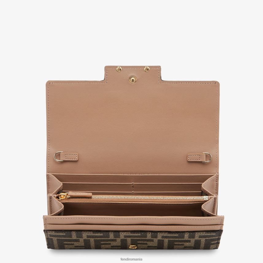 portofel din material textil maro Fendi femei accesorii 86084L1418