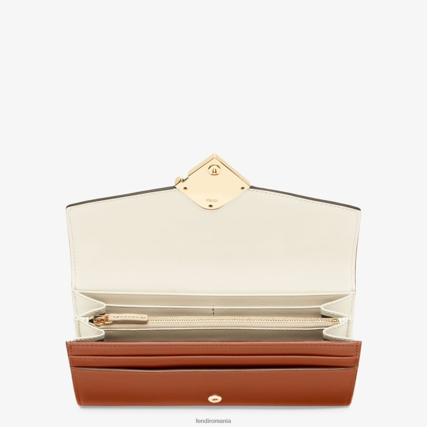 portofel din piele bicoloră și camelie multicolor Fendi femei accesorii 86084L1453