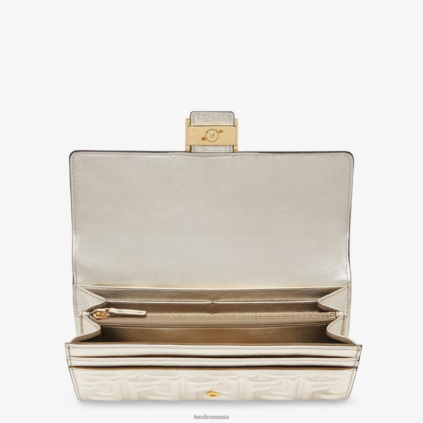 portofel din piele continentală gri Fendi femei accesorii 86084L1553