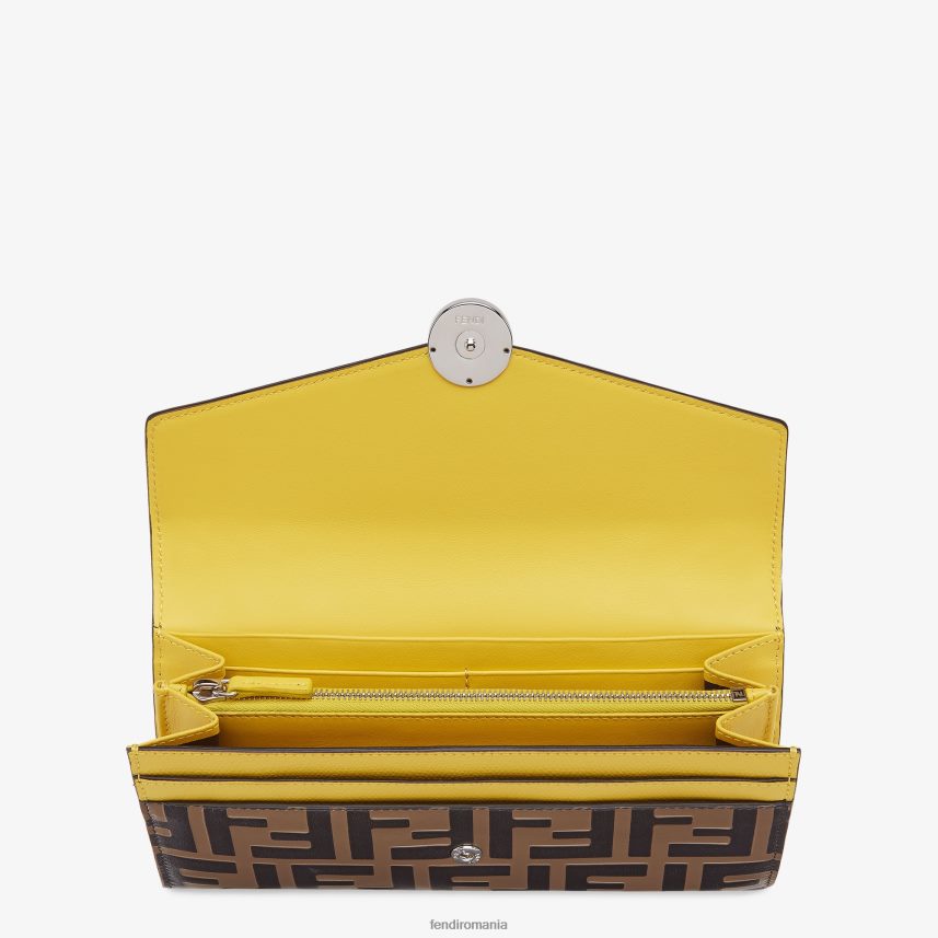 portofel din piele continentală maro Fendi femei accesorii 86084L1584