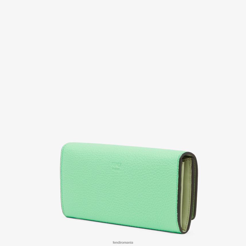 portofel din piele continentală peekaboo verde Fendi femei accesorii 86084L1484