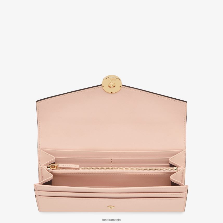 portofel din piele continentală roz Fendi femei accesorii 86084L1588