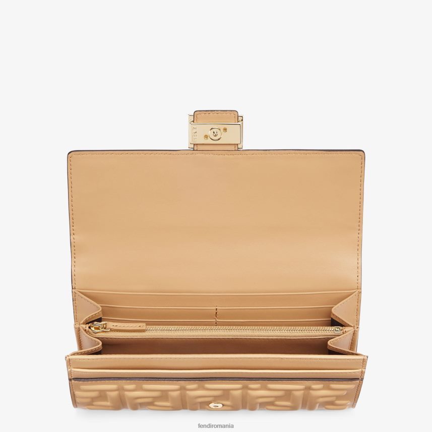 portofel din piele nappa continentala baguette bej Fendi femei accesorii 86084L1562