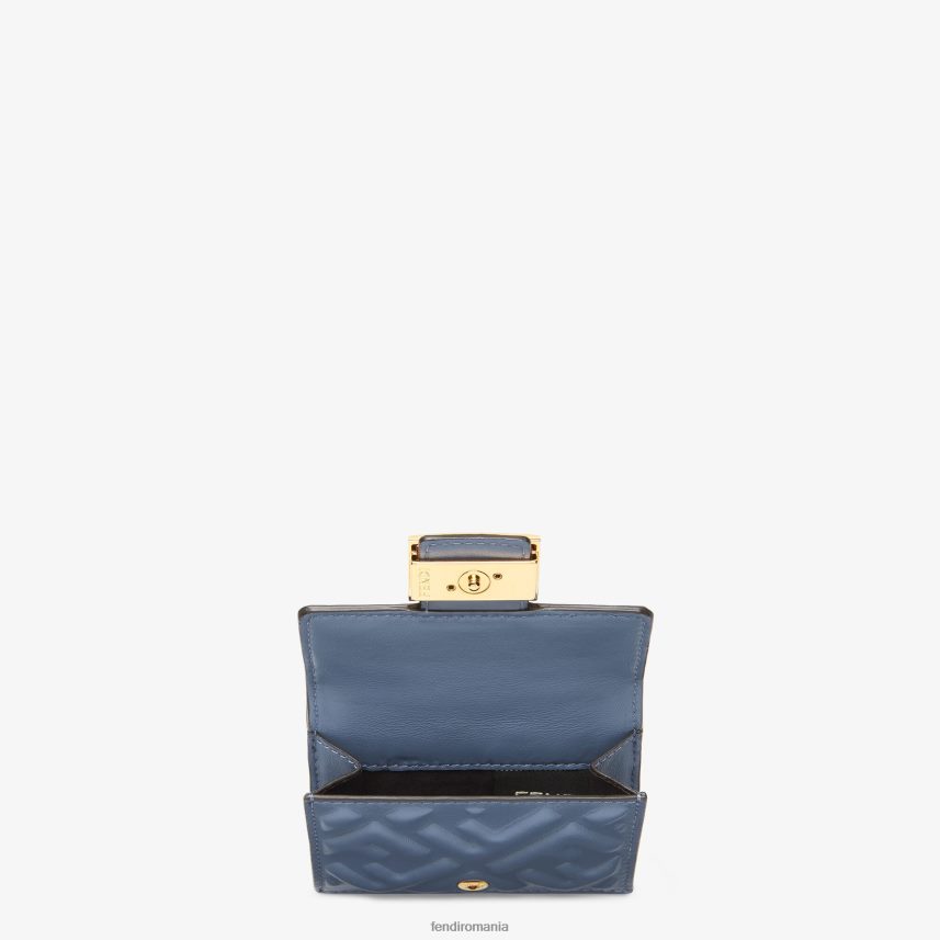 portofel din piele nappa cu micro triple bagheta albastru Fendi femei accesorii 86084L1497