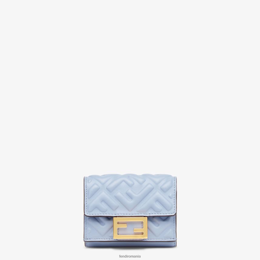 portofel din piele nappa cu micro triple bagheta albastru deschis Fendi femei accesorii 86084L1423
