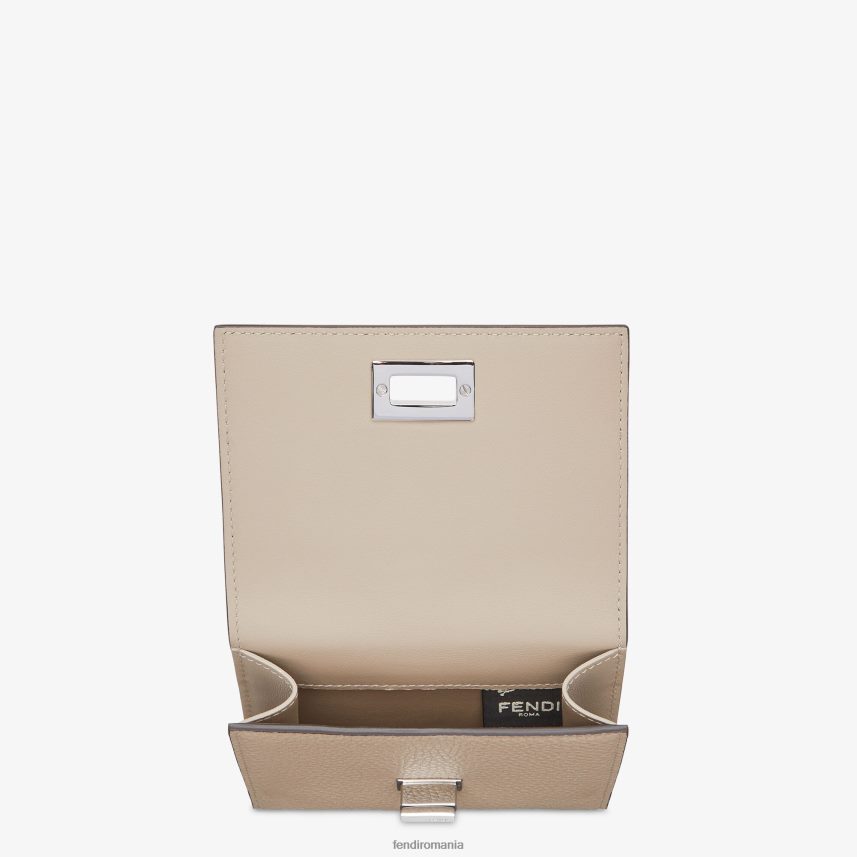 portofel din piele peekaboo bej Fendi femei accesorii 86084L1569