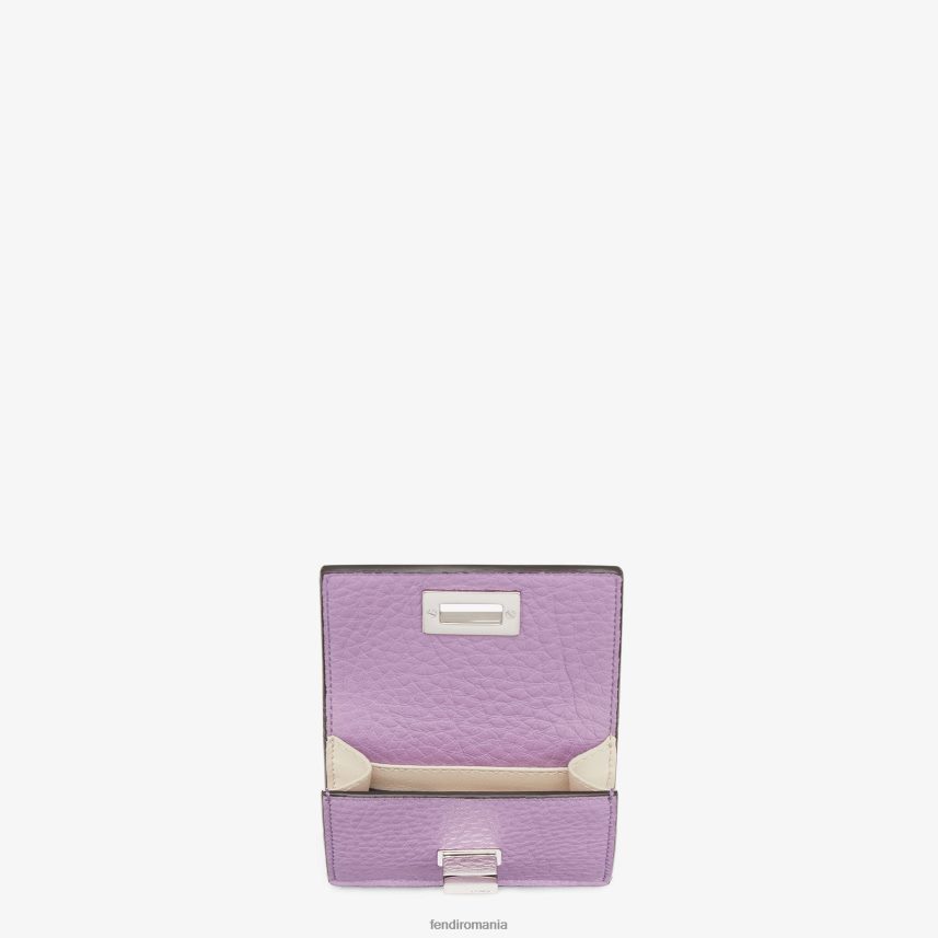 portofel din piele peekaboo micro trifold Violet Fendi femei accesorii 86084L1521
