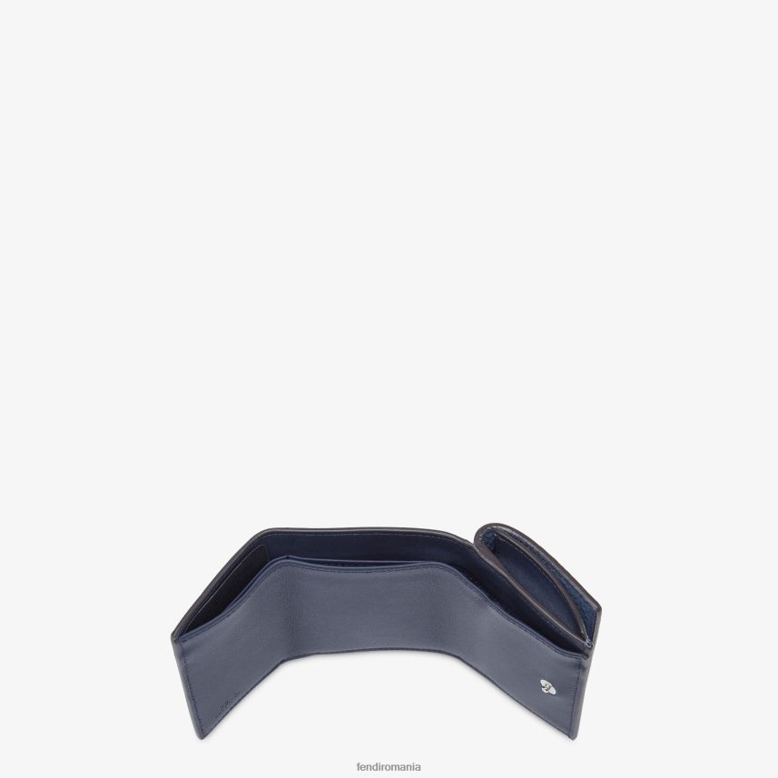 portofel din piele peekaboo micro trifold albastru Fendi femei accesorii 86084L1501