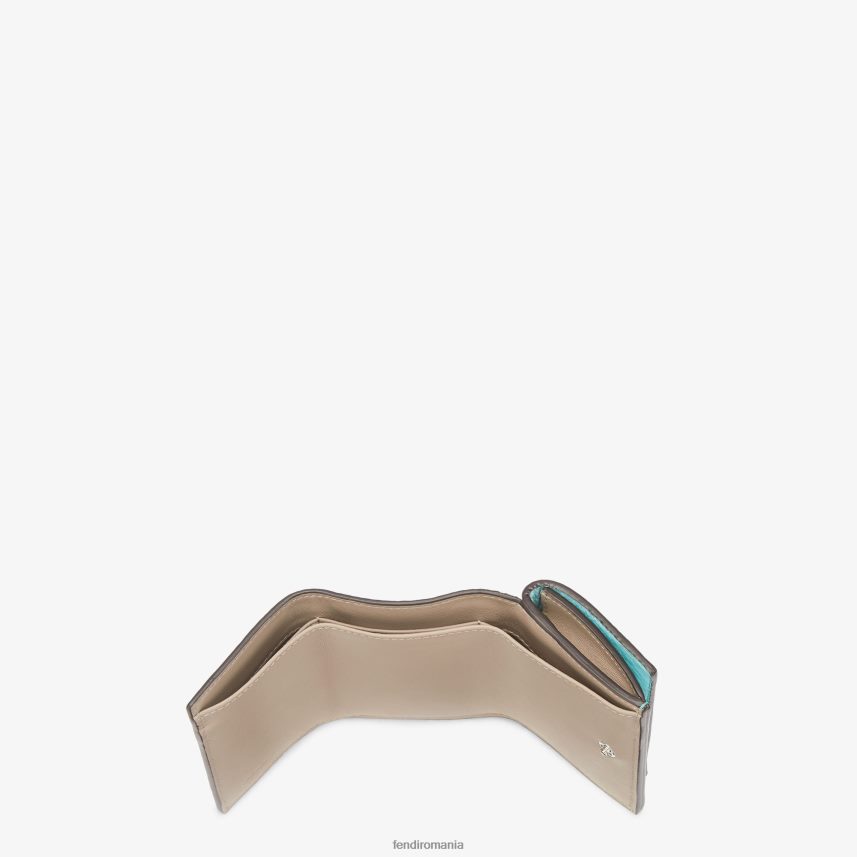 portofel din piele peekaboo micro trifold albastru deschis Fendi femei accesorii 86084L1520