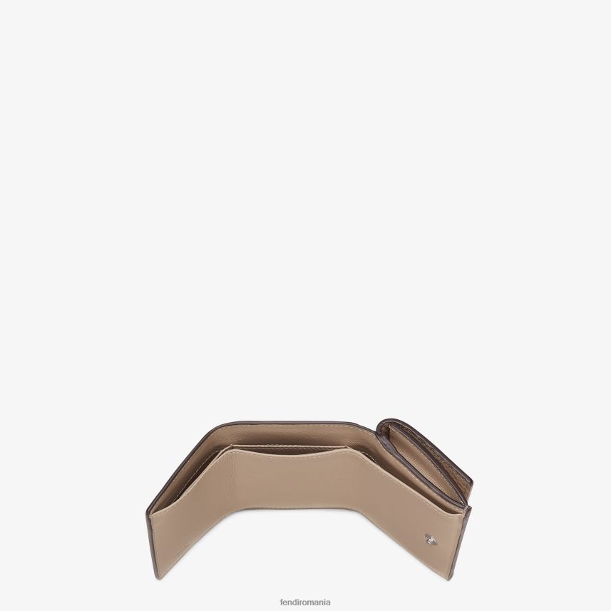 portofel din piele peekaboo micro trifold bej Fendi femei accesorii 86084L1571