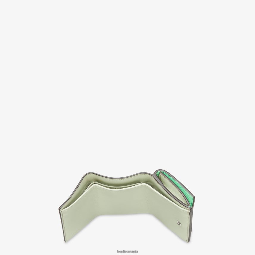 portofel din piele peekaboo micro trifold verde Fendi femei accesorii 86084L1486