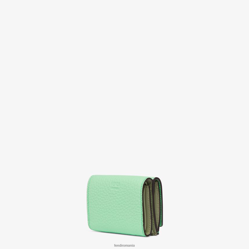 portofel din piele peekaboo micro trifold verde Fendi femei accesorii 86084L1486
