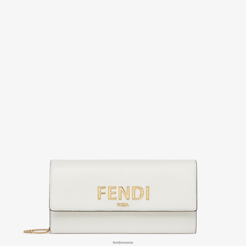 portofel din piele roma alb Fendi femei accesorii 86084L1540