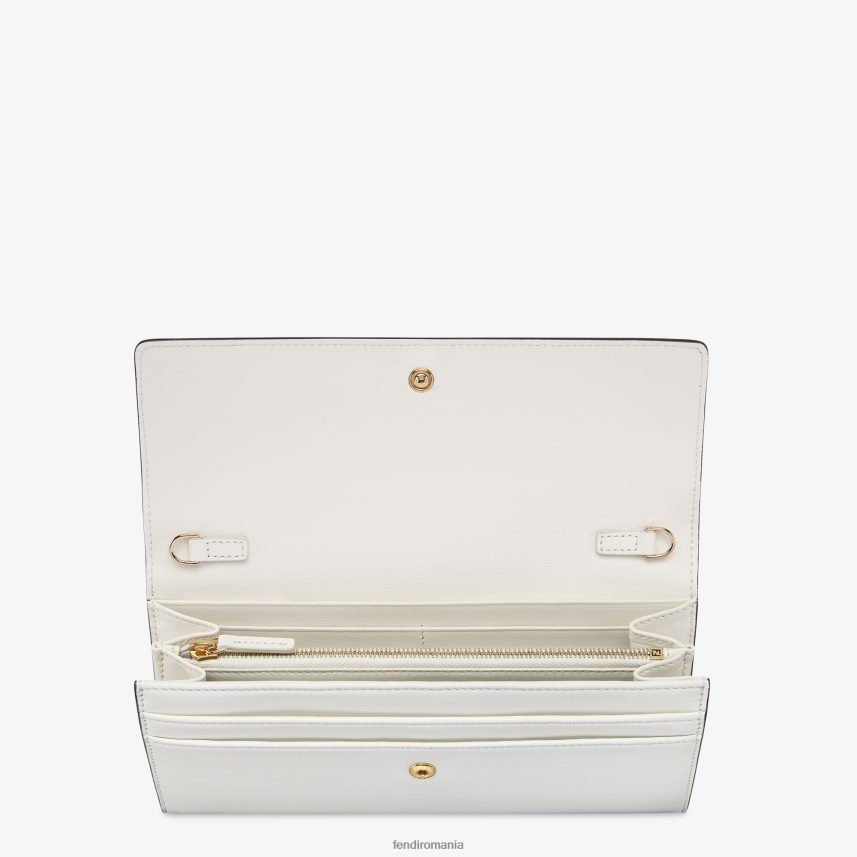 portofel din piele roma alb Fendi femei accesorii 86084L1540