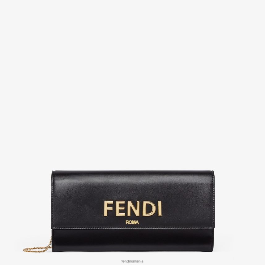 portofel din piele roma negru Fendi femei accesorii 86084L1443