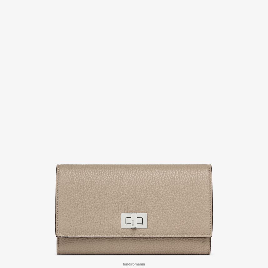 portofel din piele trifold bej Fendi femei accesorii 86084L1565