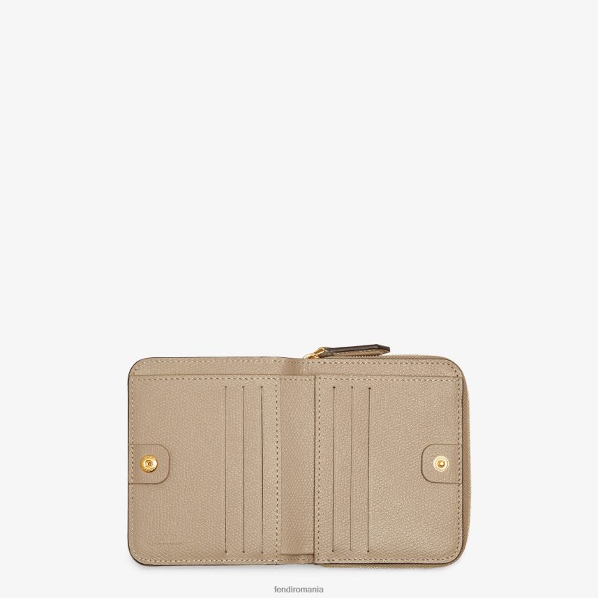 portofel mediu din piele cu fermoar bej Fendi femei accesorii 86084L1591