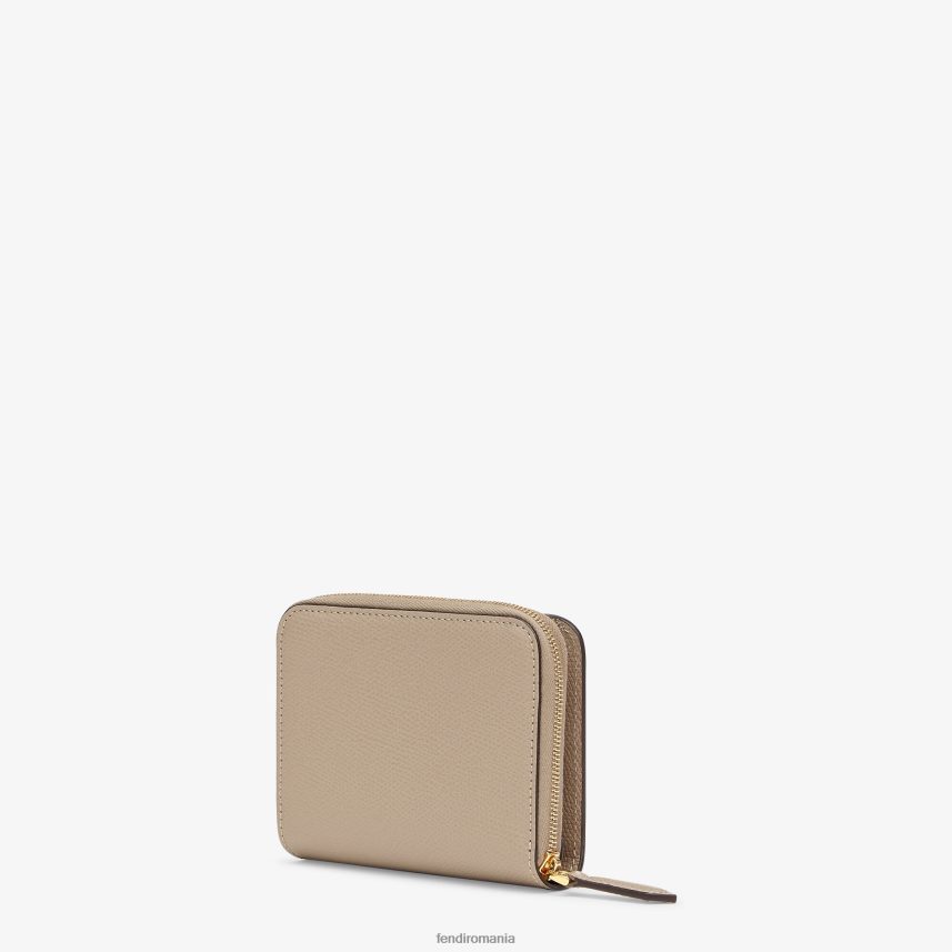 portofel mediu din piele cu fermoar bej Fendi femei accesorii 86084L1591