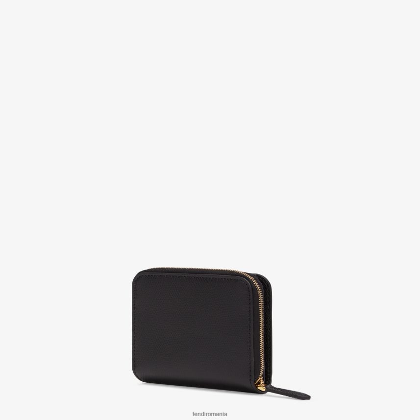 portofel mediu din piele cu fermoar negru Fendi femei accesorii 86084L1592
