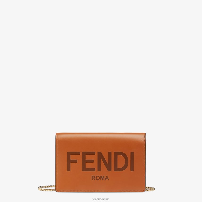 portofel pe lant mini-geanta din piele maro Fendi femei accesorii 86084L1558