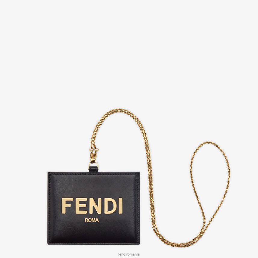 ecuson cu numele din piele negru Fendi femei accesorii 86084L1445