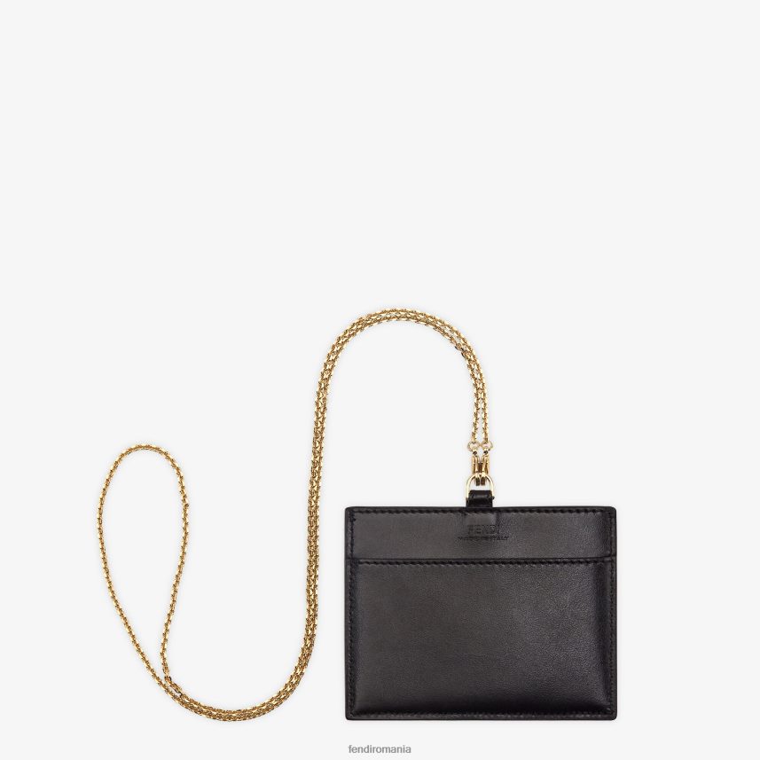 ecuson cu numele din piele negru Fendi femei accesorii 86084L1445