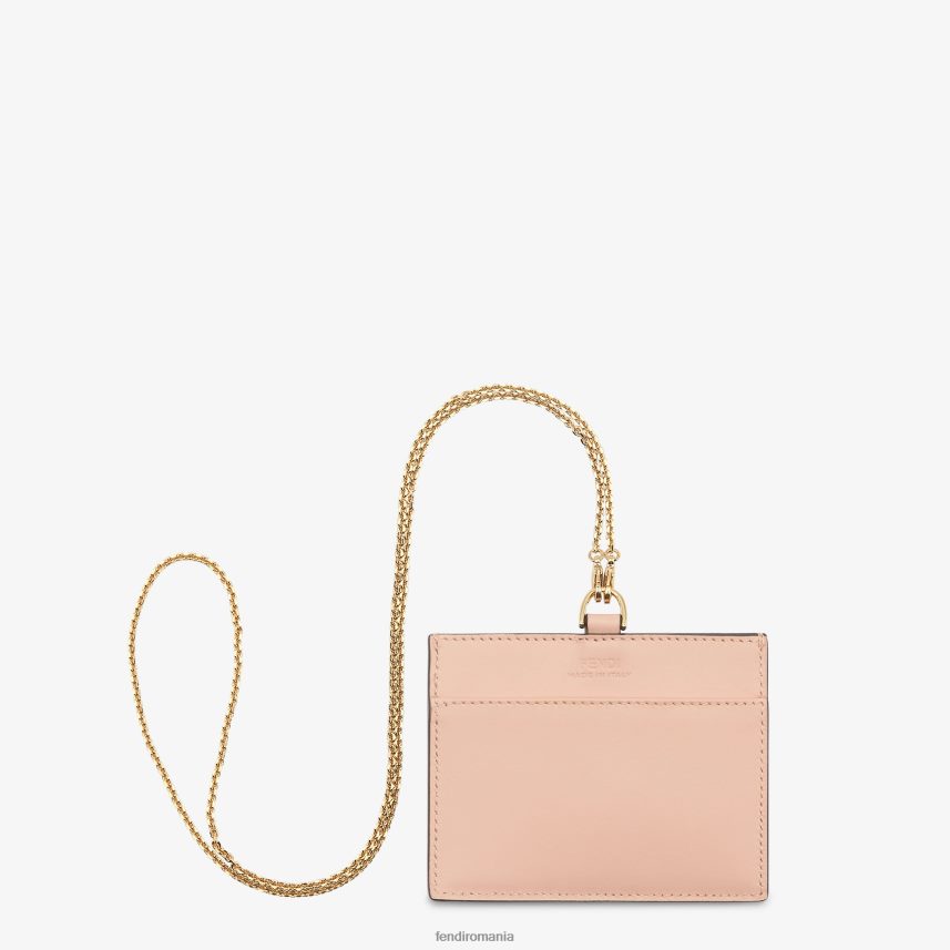 ecuson cu numele din piele roz Fendi femei accesorii 86084L1539