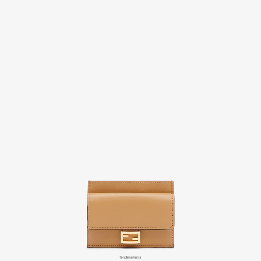 suport card piele nappa bej Fendi femei accesorii 86084L1559