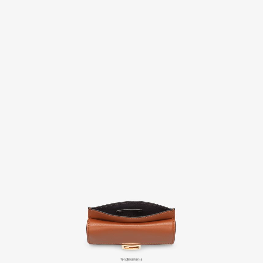 suport card piele nappa maro Fendi femei accesorii 86084L1454
