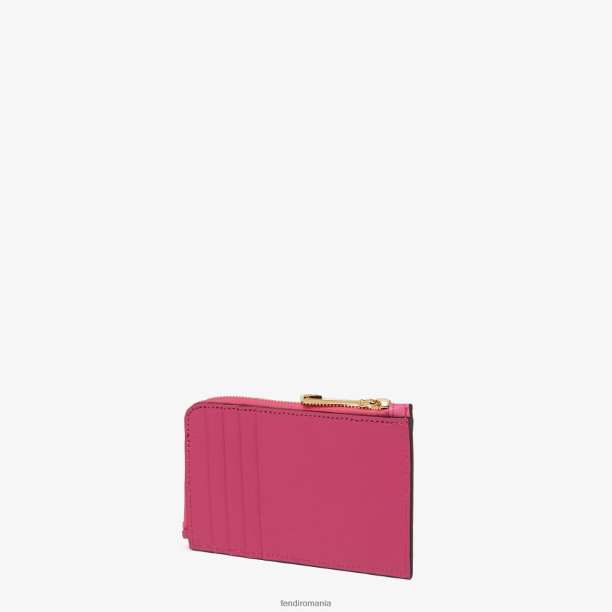 suport pentru carduri bicolor fucsia și piele bej Fendi femei accesorii 86084L1511