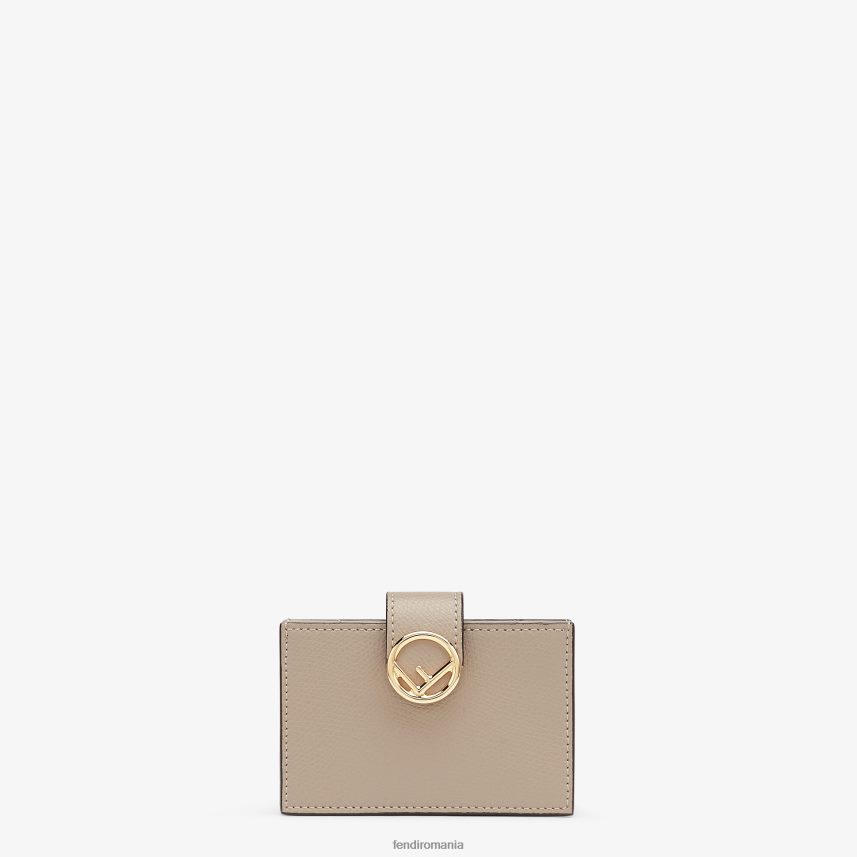 suport pentru carduri din piele bej Fendi femei accesorii 86084L1603