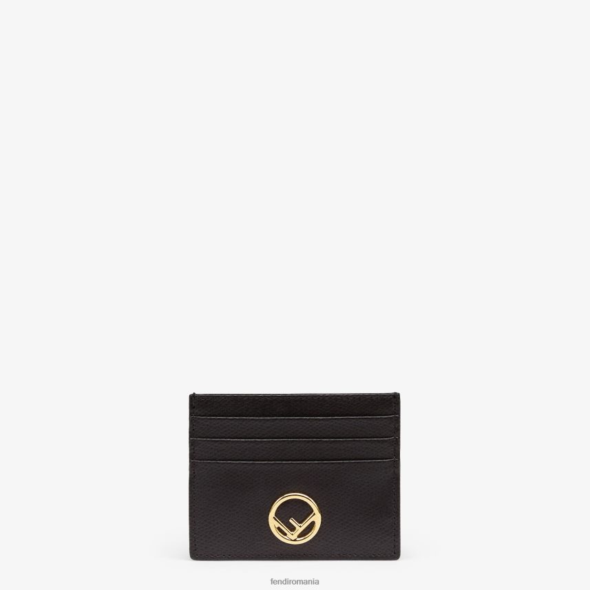suport plat din piele pentru carduri negru Fendi femei accesorii 86084L1448