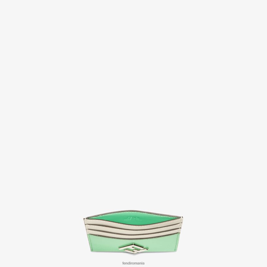 suport plat pentru carduri bicolor si piele alb Fendi femei accesorii 86084L1469