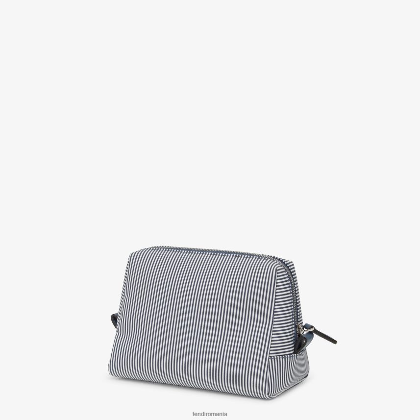 cutie pentru articole de toaletă din țesătură în dungi albastru Fendi femei accesorii 86084L1455