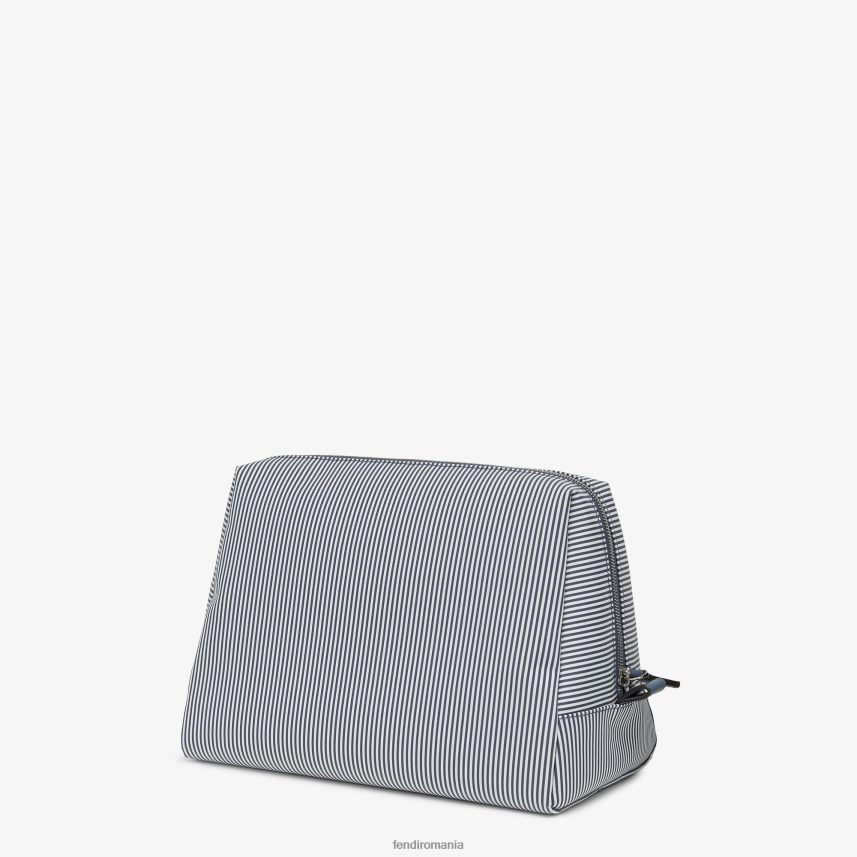 cutie pentru articole de toaletă din țesătură în dungi albastru Fendi femei accesorii 86084L1456
