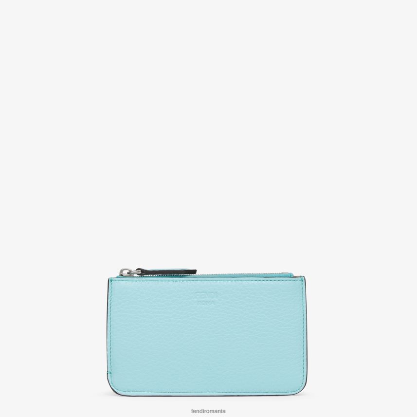 husă de piele peekaboo pentru chei albastru deschis Fendi femei accesorii 86084L1530