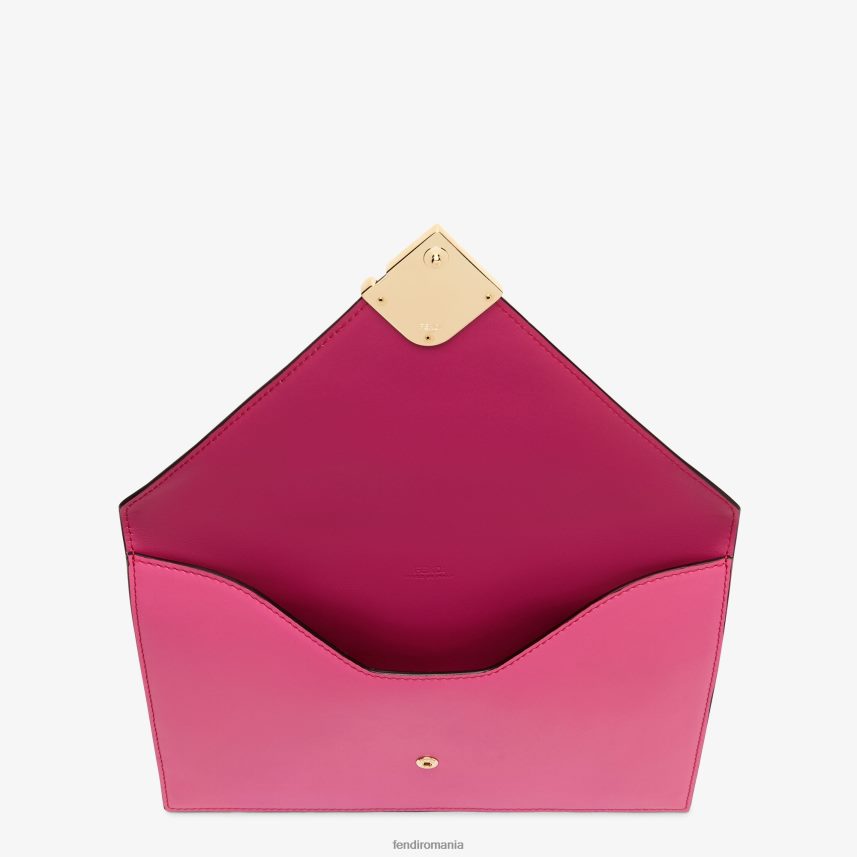 husă din piele fucsia și bicoloră roz Fendi femei accesorii 86084L1504