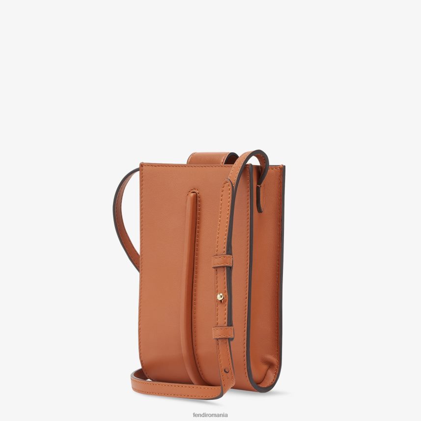 husă din piele gri pentru telefon maro Fendi femei accesorii 86084L1433