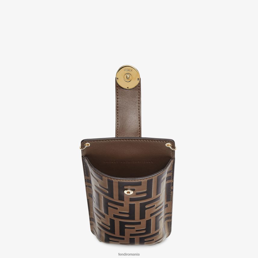 husă din piele pentru telefon maro Fendi femei accesorii 86084L1564