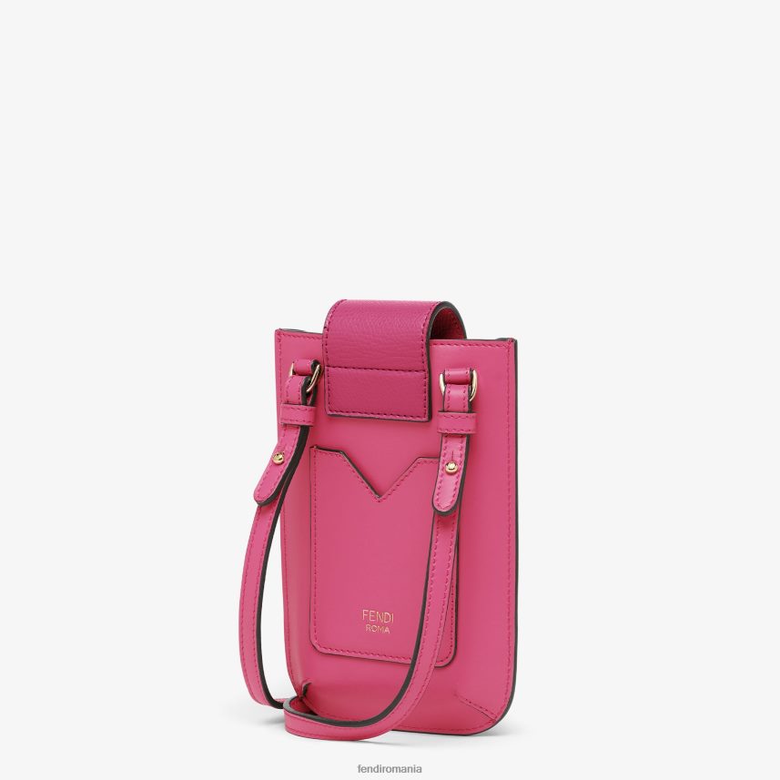 husă în două tonuri fucsia și piele bej Fendi femei accesorii 86084L1517