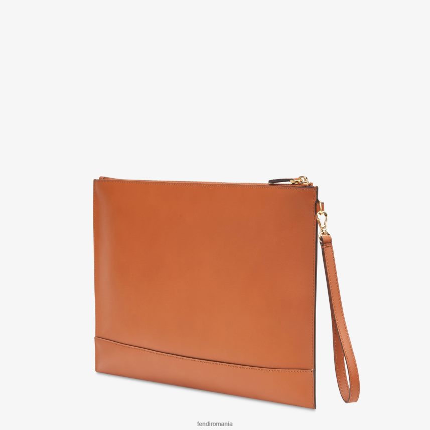 husă plat mare din piele maro Fendi femei accesorii 86084L1503