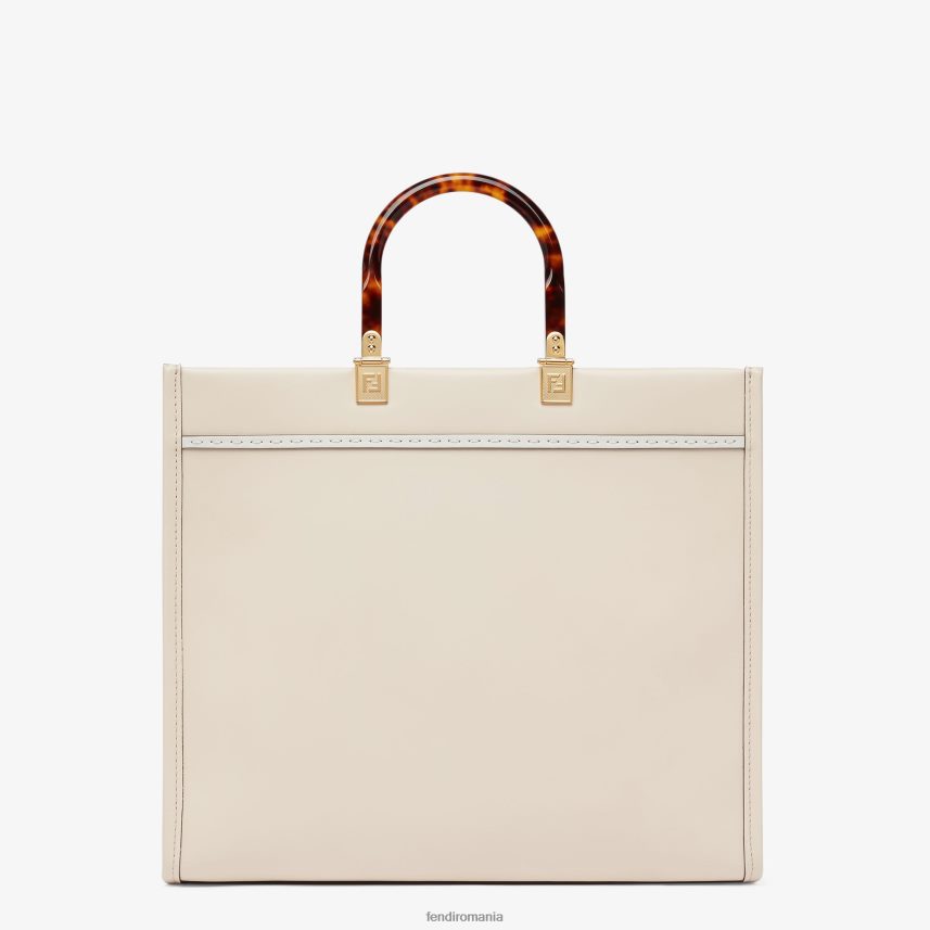 Geanta shopper din piele camelia cu broderie florala roz Fendi femei accesorii 86084L591