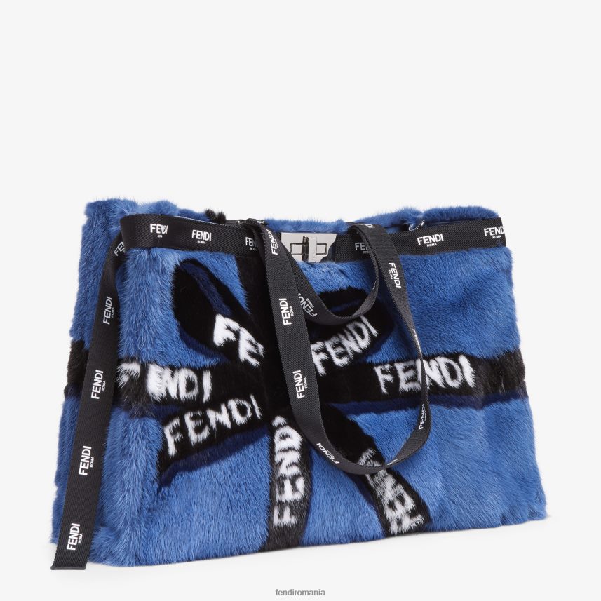 cumpărător de nurcă cu incrustație de panglică albastru Fendi femei accesorii 86084L774