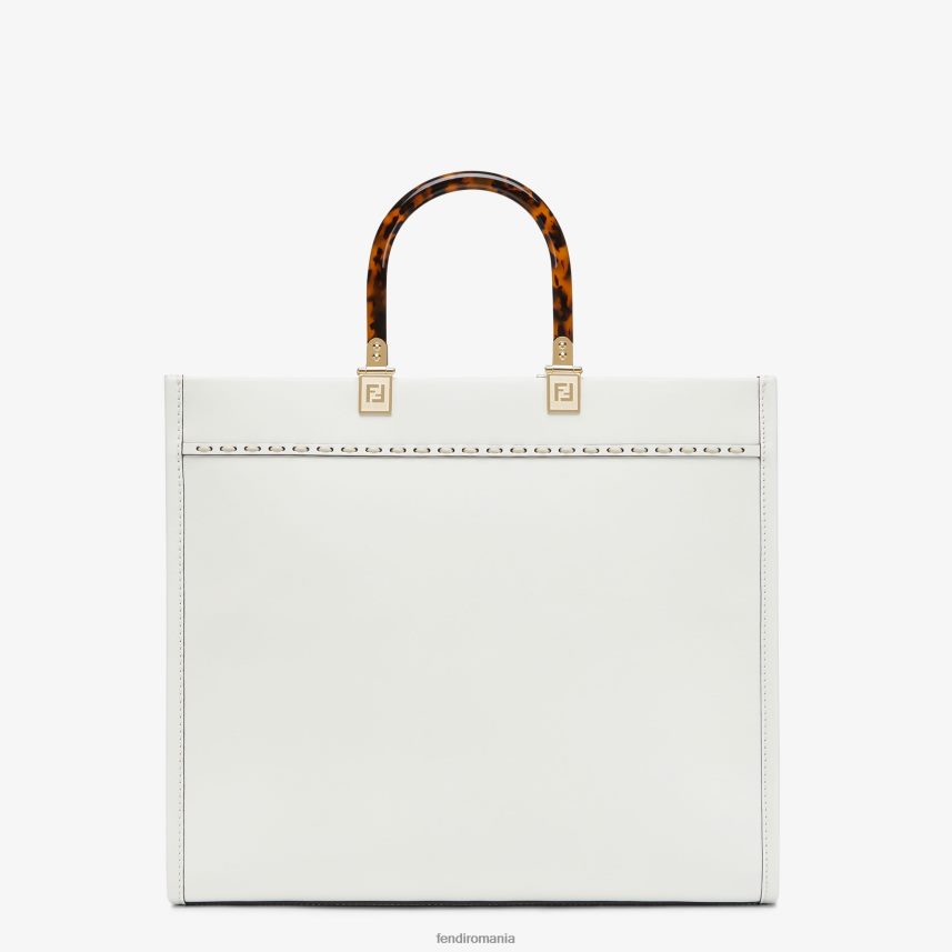 cumpărător din piele și elaphe alb Fendi femei accesorii 86084L822