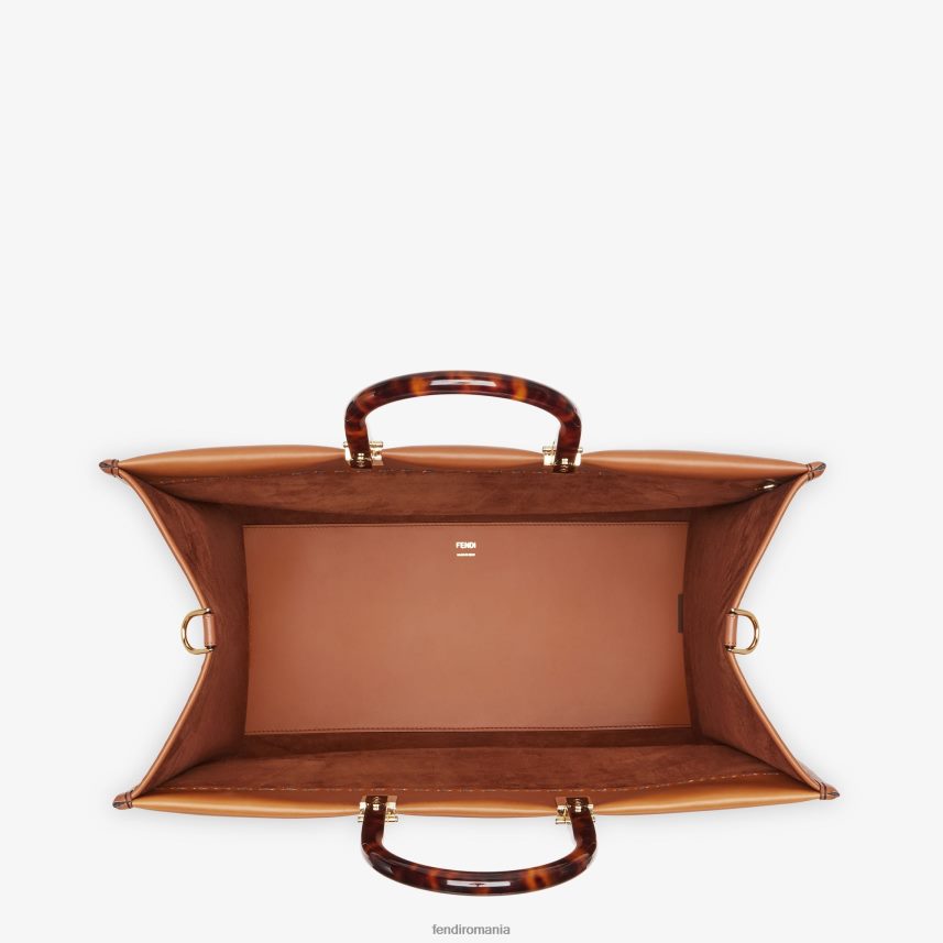 cumpărător mare sunshine din piele maro Fendi femei accesorii 86084L524