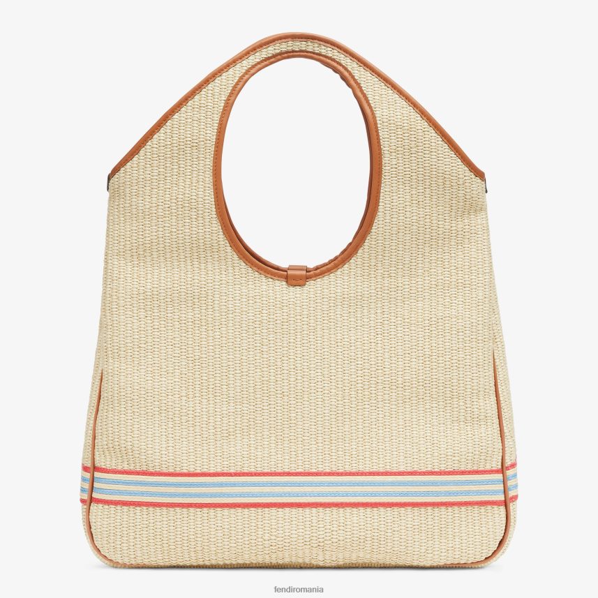 cumpărător în paie naturală bej Fendi femei accesorii 86084L596