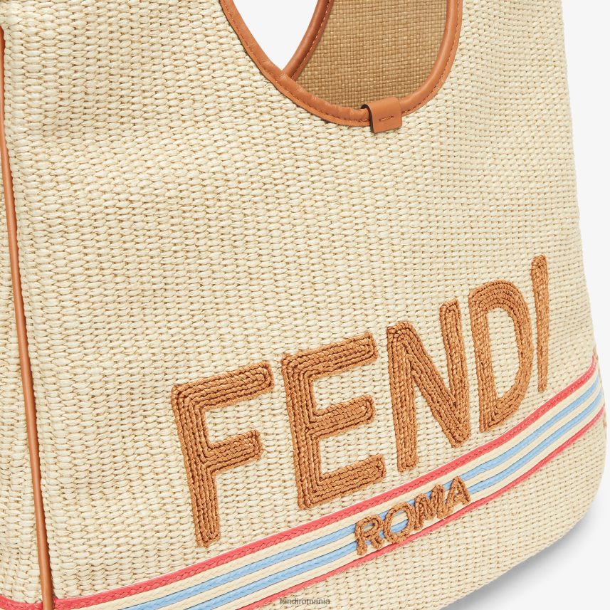 cumpărător în paie naturală bej Fendi femei accesorii 86084L596