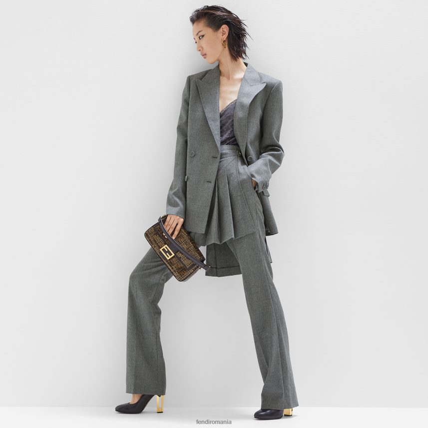 ff geantă din material jacquard cu paiete maro Fendi femei accesorii 86084L544