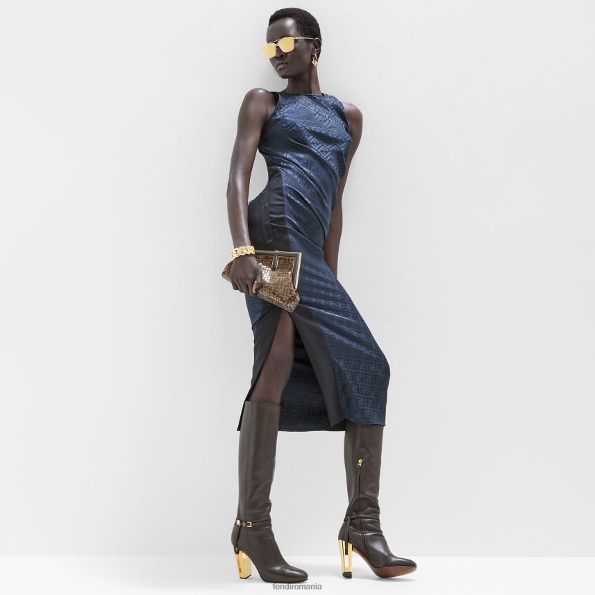 ff geantă din material jacquard cu paiete maro Fendi femei accesorii 86084L588