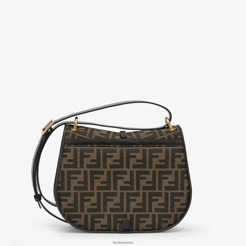 ff geantă din material jacquard și piele maro Fendi femei accesorii 86084L515